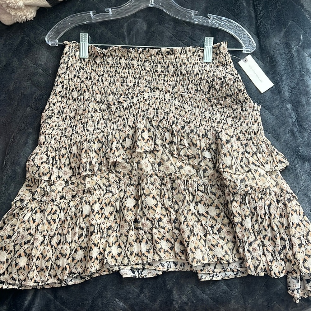 NWT Anthropologie asymmetrical smocked skirt